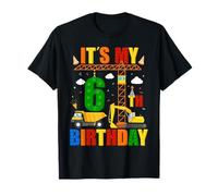 C'est mon 6e anniversaire pour les garçons de construction Excavator Birthday Boys T-Shirt