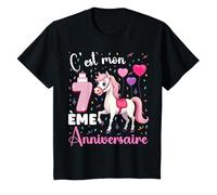 C'est Mon 7 ème Anniversaire 7 Ans équitation Cheval Fille T-Shirt