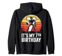 C'est Mon 7e Anniversaire Robot Boy Retro Sweat à Capuche