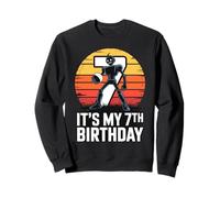C'est Mon 7e Anniversaire Robot Boy Retro Sweatshirt