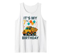 C'est mon 7e anniversaire, un camion à benne basculante, un anniversaire drôle pour enfants et garçons Débardeur