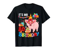 C'est Mon 80e Anniversaire, Joli Cochon coloré, Costume de Famille T-Shirt