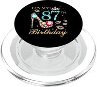 C'est Mon 87e Anniversaire, Jolie Reine d'anniversaire de 87 Ans PopSockets PopGrip pour MagSafe