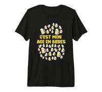 C'est Mon Age en Bières 40 Anniversaire Cadeau Drôle T-Shirt Haut de Gamme