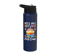 C'est mon anniversaire et ma première croisière Stainless Steel Insulated Water Bottle