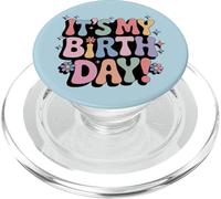 C'est Mon Anniversaire, fête des Fleurs Pastel rétro PopSockets PopGrip pour MagSafe