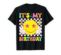 C'est mon anniversaire Happy Smile Face Peace Girls Kids T-Shirt