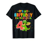 C'est Mon Anniversaire, J'Ai 4 Ans. Cute Dragon 4 Ans T-Shirt