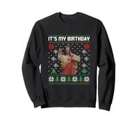 C'est Mon Anniversaire, Jesus Christ Holiday Winter Vibes Christmas Sweatshirt