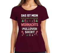 C'est mon cadeau de Noël Sapin Sucre d'orge drôle T-shirt pour femme, bordeaux, XXL