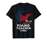 C'est Mon Costume de Super Professeur de Piano pour Halloween T-Shirt
