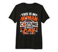 C'est Mon Costume Humain, Je suis Vraiment Un Chat T-Shirt Haut de Gamme