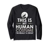 C'est Mon Costume Humain, Je suis Vraiment Un Loup. Costume Facile Manche Longue