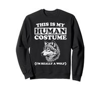 C'est Mon Costume Humain, Je suis Vraiment Un Loup, Halloween drôle Sweatshirt
