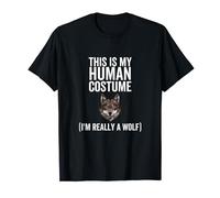 C'est mon costume humain, je suis vraiment un loup pour la fête d'Halloween T-Shirt