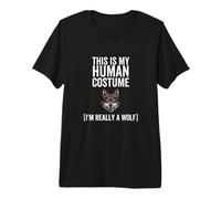C'est Mon Costume Humain, Je suis Vraiment Un Loup pour la fête d'halloween T-Shirt Haut de Gamme