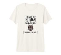 C'est Mon Costume Humain, Je suis Vraiment Un Loup pour la fête d'halloween T-Shirt Haut de Gamme