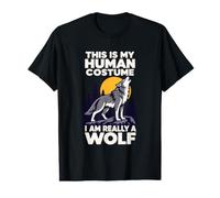C'est Mon Costume Humain, Je suis Vraiment Un Loup T-Shirt Graphique avec Valeur