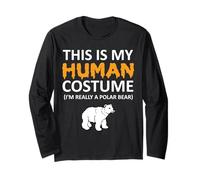 C'est mon costume humain Je suis vraiment un ours polaire Halloween Manche Longue