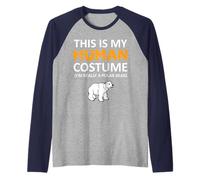 C'est mon costume humain Je suis vraiment un ours polaire Halloween Manche Raglan
