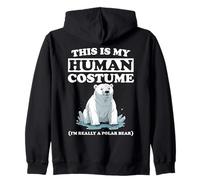 C'est Mon Costume Humain Je suis Vraiment Un Ours Polaire Halloween Sweat à Capuche