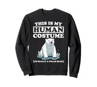 C'est Mon Costume Humain Je suis Vraiment Un Ours Polaire Halloween Sweatshirt
