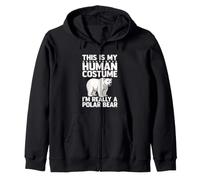 C'est Mon Costume Humain, Je suis Vraiment Un Ours Polaire Sweat à Capuche
