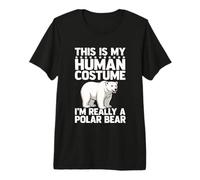C'est Mon Costume Humain, Je suis Vraiment Un Ours Polaire T-Shirt Haut de Gamme