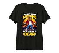 C'est Mon Costume Humain, Je suis Vraiment Un Ours T-Shirt Haut de Gamme