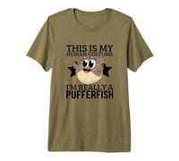 C'est Mon Costume Humain, Je suis Vraiment Un Poisson-Globe T-Shirt Haut de Gamme