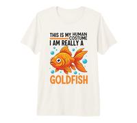C'est Mon Costume Humain, Je suis Vraiment Un Poisson Rouge T-Shirt Haut de Gamme