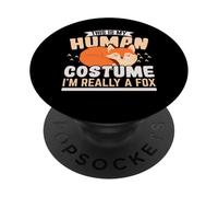 C'est Mon Costume Humain, Je suis Vraiment Un Renard PopSockets PopGrip Adhésif