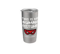 C'est mon costume humain, je suis vraiment un super héros Gobelet isotherme en acier inoxydable double paroi
