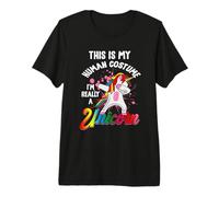 C'est Mon Costume Humain, Je suis Vraiment Une Licorne Mignonne T-Shirt Haut de Gamme