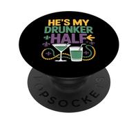 C'est Mon Couple de Half Mardi Gras Qui boit Le Plus PopSockets PopGrip Adhésif