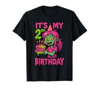 C'est Mon deuxième Anniversaire, Zombie Girl, Pink Zombie, Enfants de 2 Ans T-Shirt