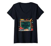 C'est Mon époque de 3e année : Une Aventure Scolaire fantaisiste T-Shirt avec Col en V, Femme, Noir, XL
