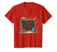 C'est Mon époque de 3e année : Une Aventure Scolaire fantaisiste T-Shirt, Enfant, Rouge, 3 Ans