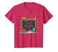 C'est Mon époque de 3e année : Une Aventure Scolaire fantaisiste T-Shirt, Enfant, Rouge chiné, 10 Ans