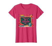 C'est Mon époque de 3e année : Une Aventure Scolaire fantaisiste T-Shirt, Femme, Rouge chiné, XXL