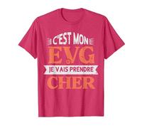 C'est Mon Evg Je Vais Prendre Cher Humour Futur Marié T-Shirt, Homme, Rouge Chiné, L