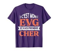 C'est Mon Evg Je Vais Prendre Cher Humour Futur Marié T-Shirt, Homme, Violet, 3XL