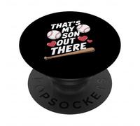 C'est Mon Fils Là-Bas Baseball Amour PopSockets PopGrip Adhésif