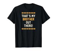 C'est Mon frère là-Bas, Mon frère de Baseball T-Shirt Graphique avec Valeur, Homme, Noir, M