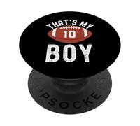 C'est Mon garçon de Football numéro 10 PopSockets PopGrip Adhésif