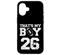 C'est Mon garçon Football #26 Maman Papa Vintage Coque pour iPhone 16