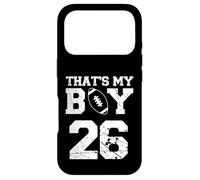 C'est Mon garçon Football #26 Maman Papa Vintage Coque pour iPhone 17 Pro