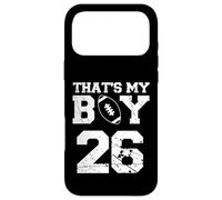 C'est Mon garçon Football #26 Maman Papa Vintage Coque pour iPhone 17 Pro Max