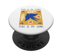 C'est Mon Histoire C'est ma Chanson Blessed Assurance Hymn Bird PopSockets PopGrip Adhésif