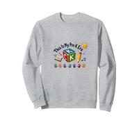 C'est Mon Joli Jalon d'apprentissage ludique de l'ère pré-Maternelle Sweatshirt, Unisexe pour Adultes, Gris Chiné, M